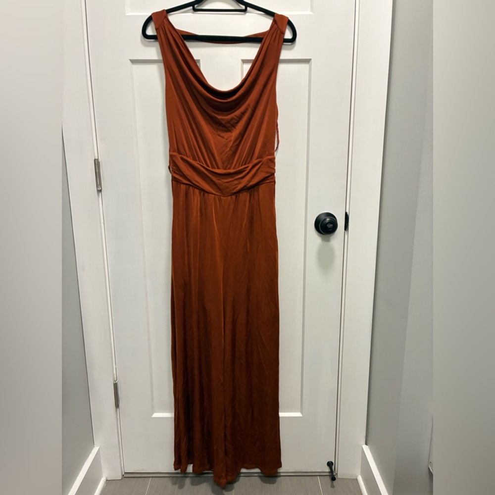 Anthropologie Rust-Colored Jumpsuit